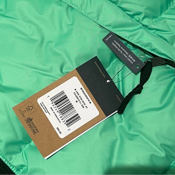 🪀🥎NWT The North Face 1996 Nuptse Jacket Neon Green • Size M - Picture 4 of 9